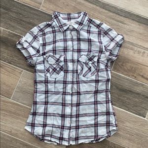 Short sleeved plaid tee! Sz 4